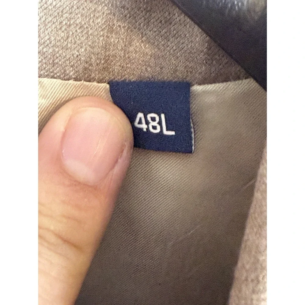 NWT!! $239 Nautica Mens 2-Piece Modern Fit Active Stretch Solid Suit Tan 48L 43W